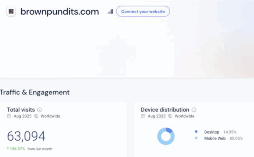 📊 Brown Pundits Hits 63,094 Visits in August (+156% Surge)